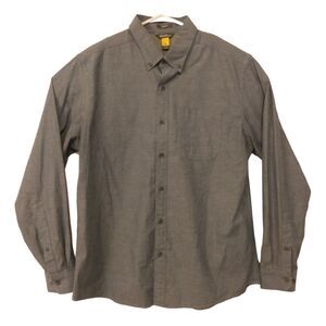 Eddie Bauer Travex shirt mens L Large blue classic fit button long sleeve